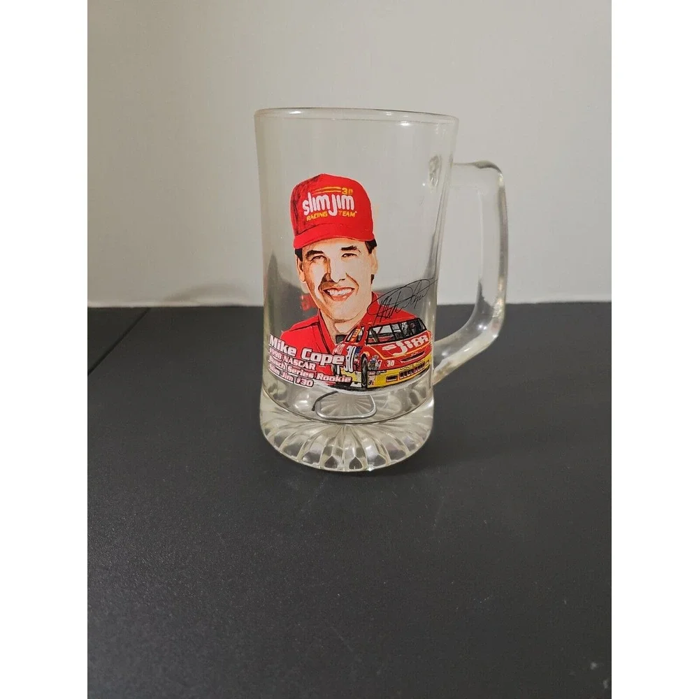 NASCAR Mike Cope #30 Slim Jim Racing Glass Beer Stein 6.5